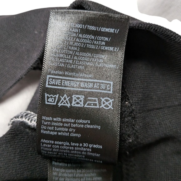 Ivy Park Cropped Hoodie Women's Medium Black White Baggy Streetwear Casual - Picture 12 of 14